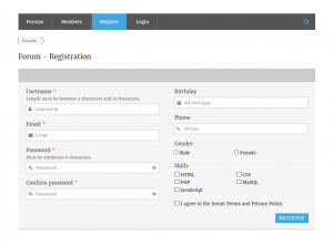 wpForo User Custom Fileds Custom Registration Form