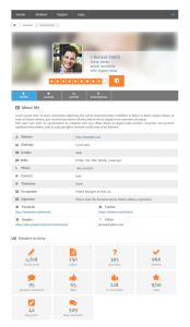 wpForo User Custom Fileds Member Profile Page with 1 column Custom Fields