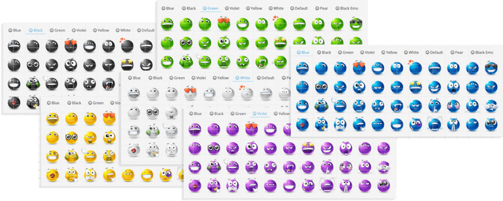 wpForo Emoticons 6 Colors 1000