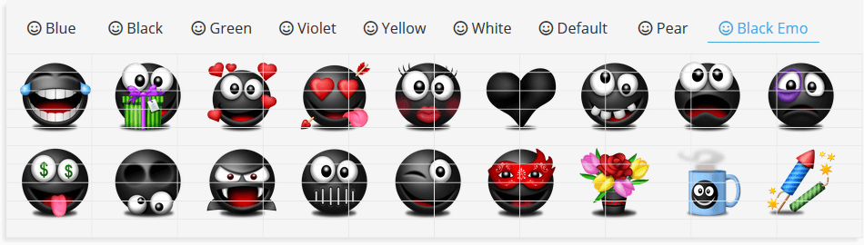 wpForo Emoticons Black Emo