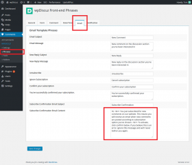 wpDiscuz email text