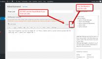wpForo Ads Manager code editor text mode