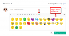 wpDiscuz Emoticons add edit remove customizable stickers