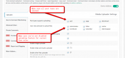 Uploader settings